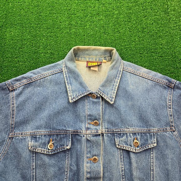 Faded Glory Denim Jacket Womens Large Blue Button Up Vintage Western Cowboy - Picture 2 of 12
